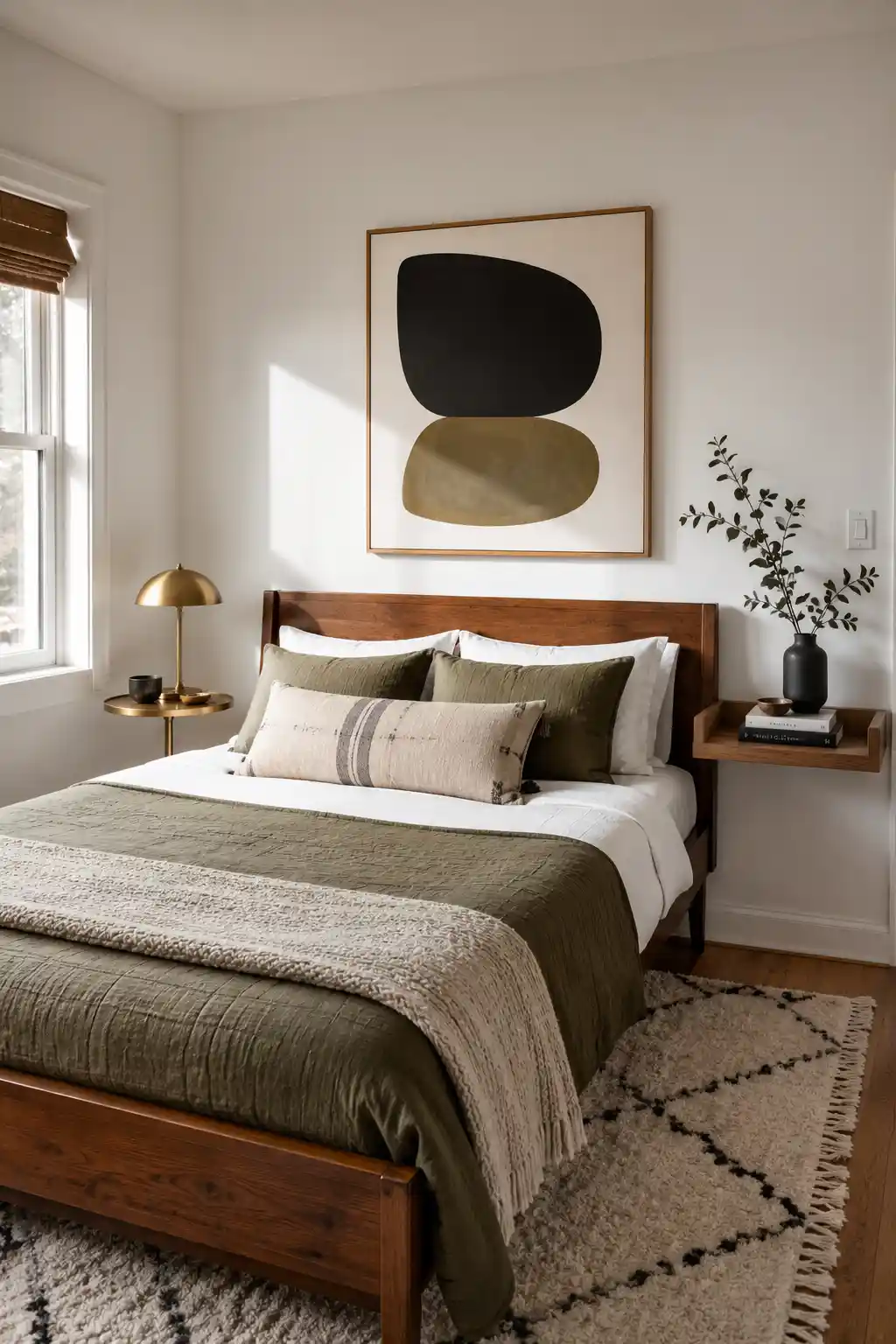 Opt for Asymmetrical Nightstand Arrangements
