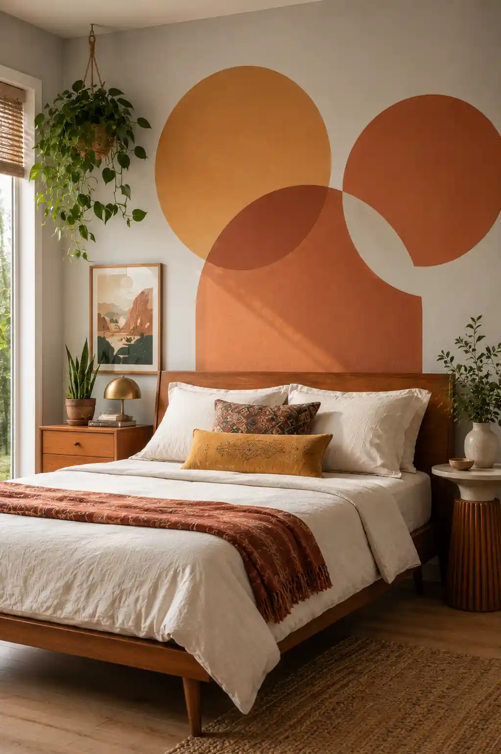 Ochre Geometric Painted Shapes