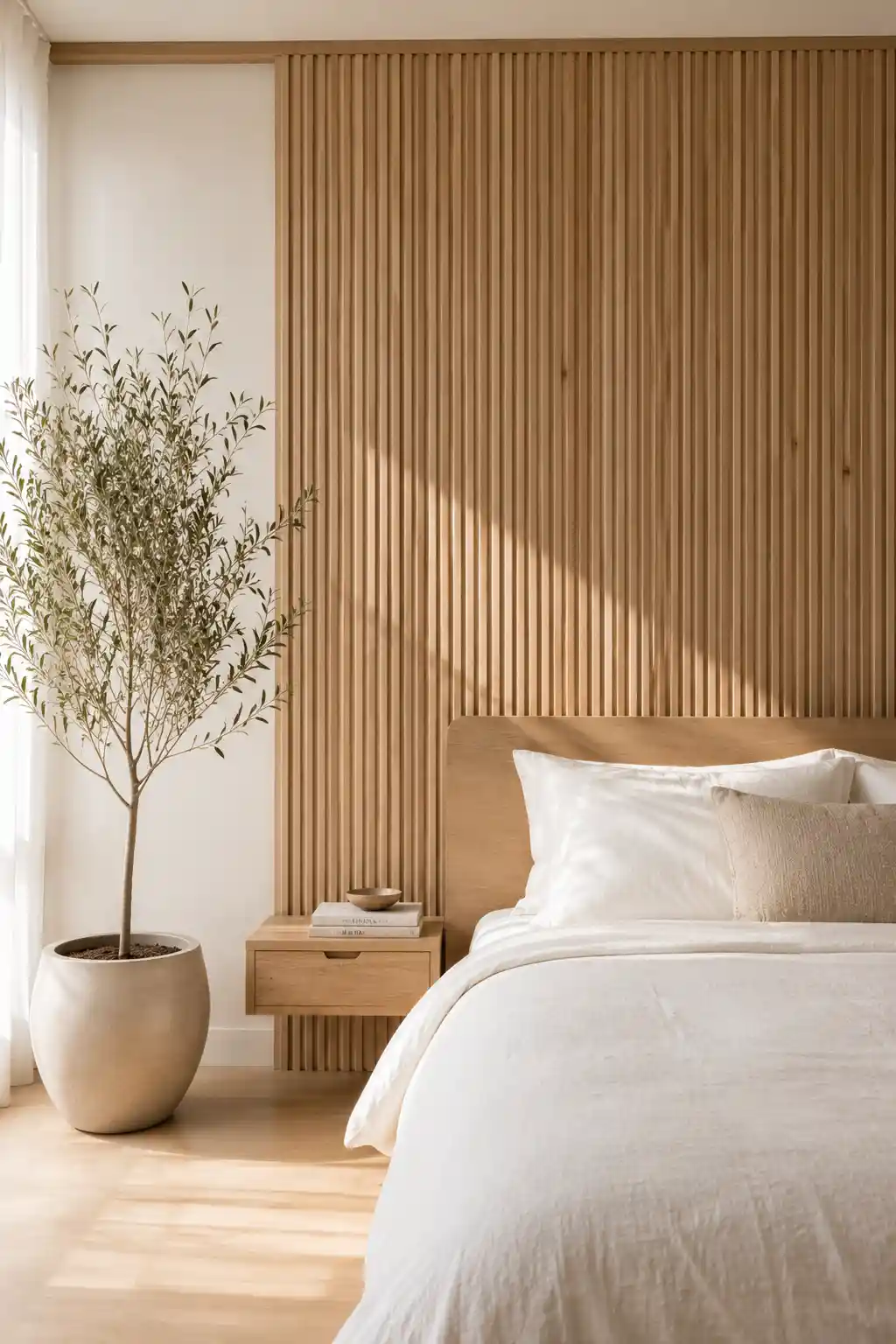 Slatted Wood Accent Wall