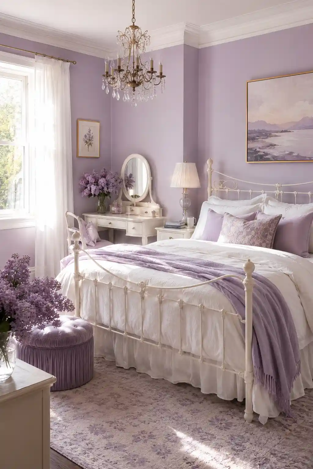 Dreamy Lavender and Creamy White