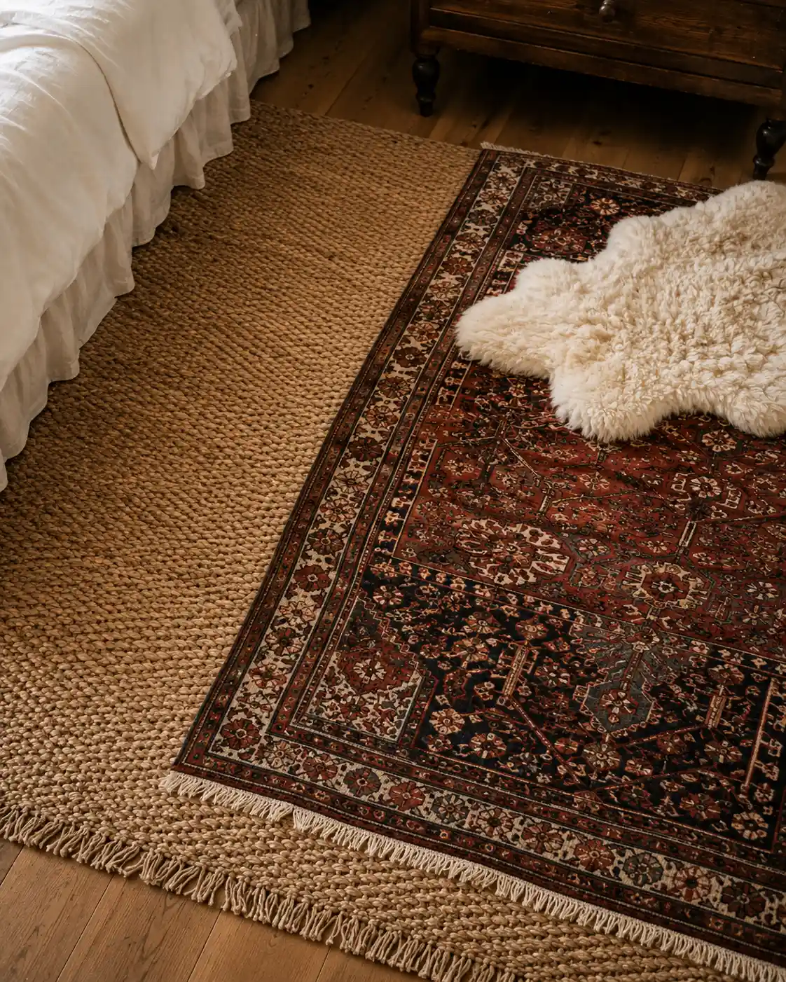 Overlapping Bohemian Rugs