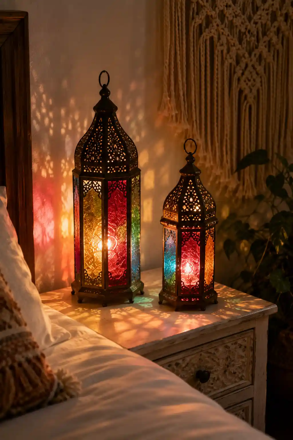 Colorful Moroccan Glass Lanterns