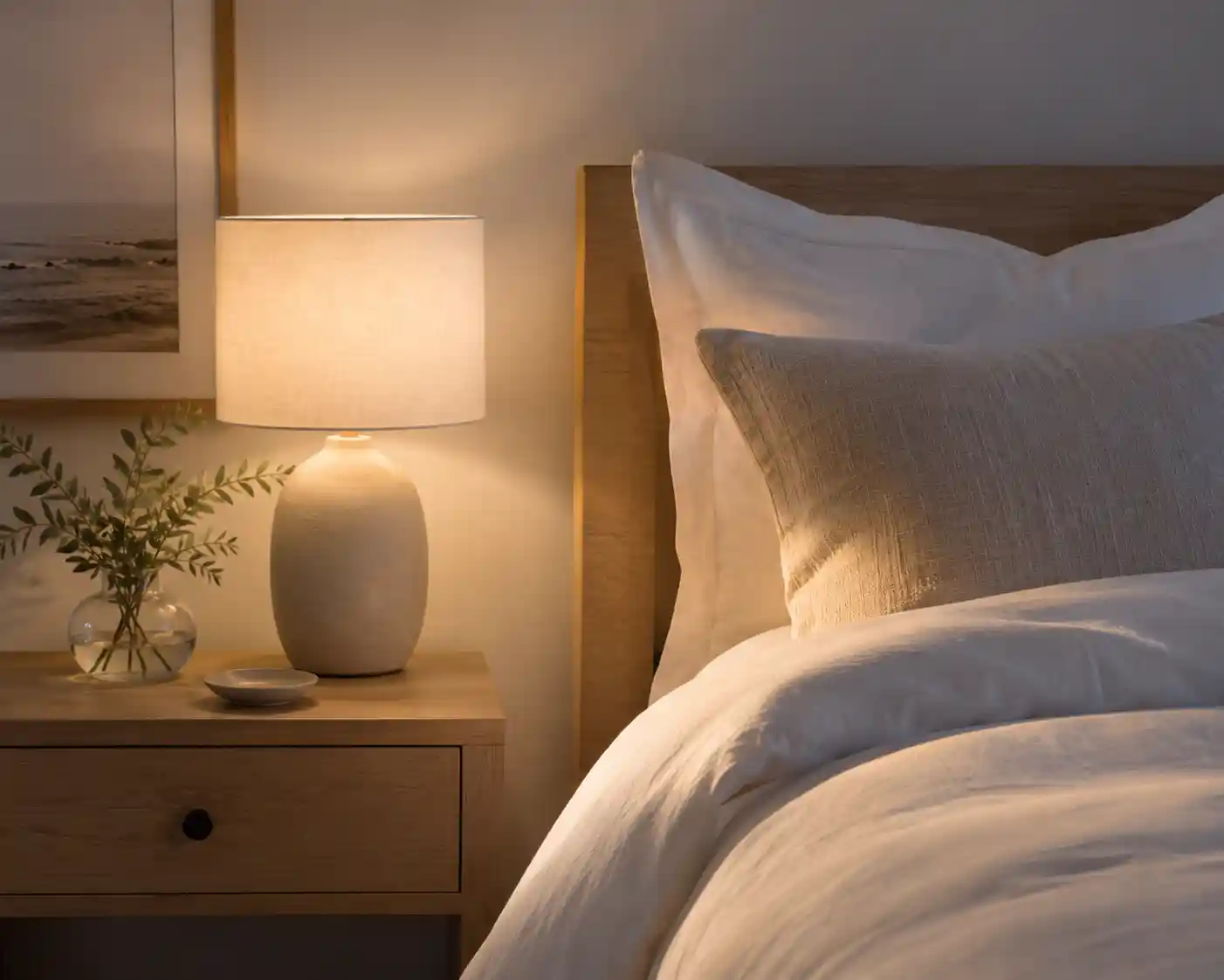 Warm Ambient Bedside Lighting