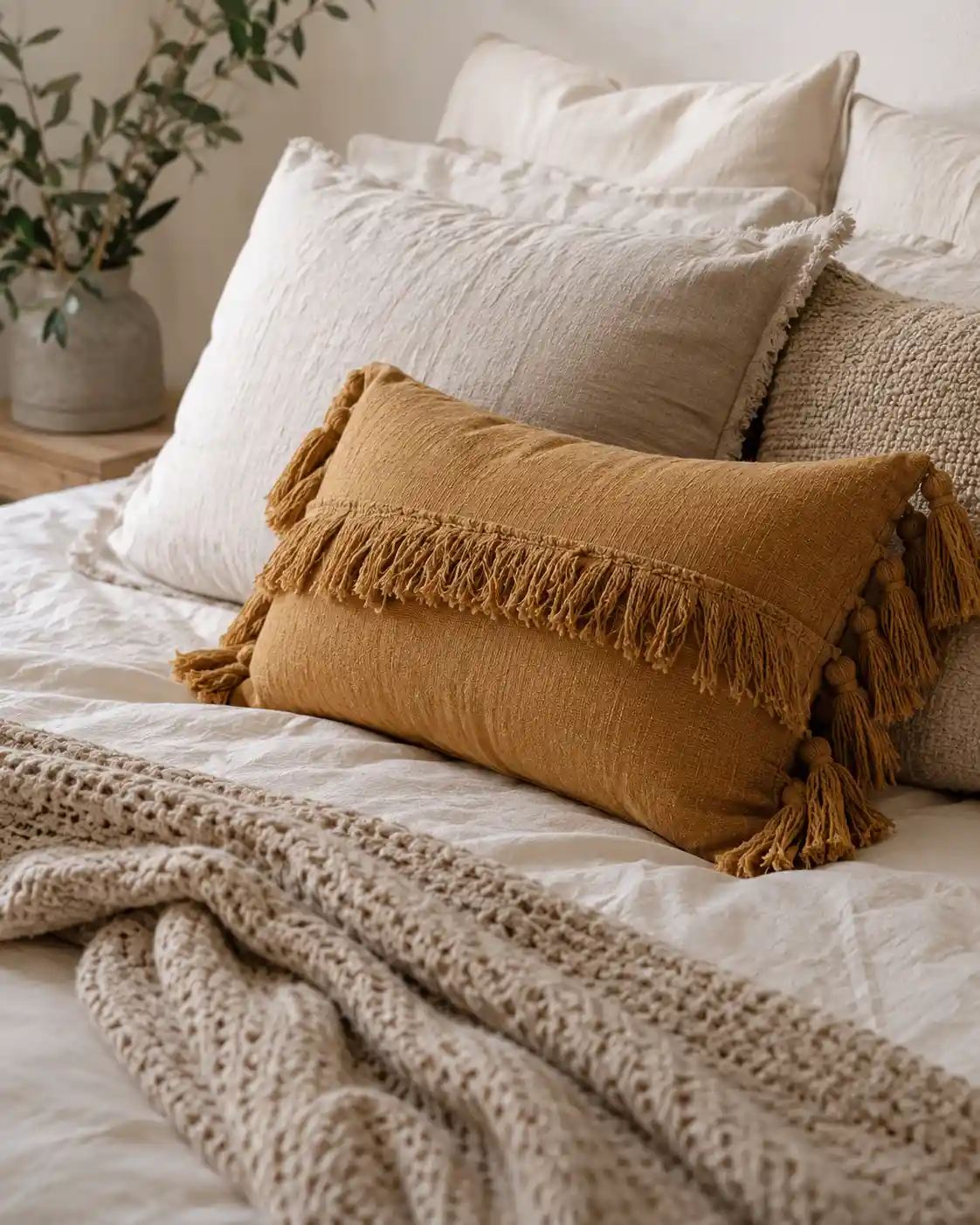 Layer Textured Pillows and Throws