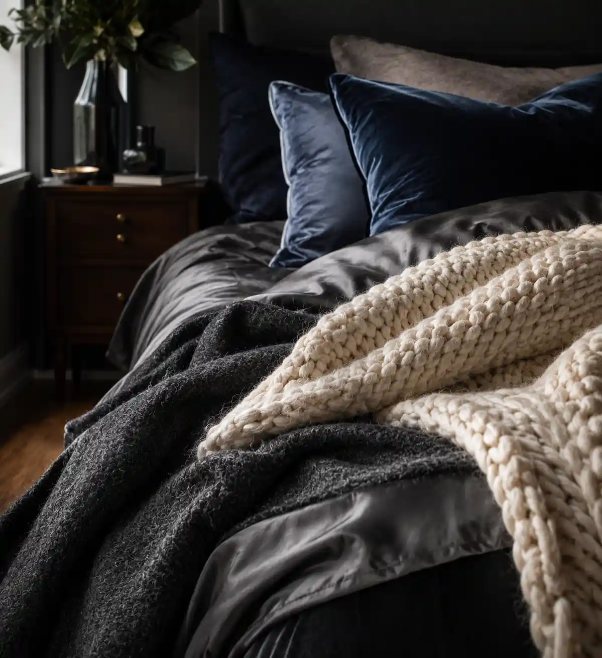Midnight Navy Walls and Plush Rugs