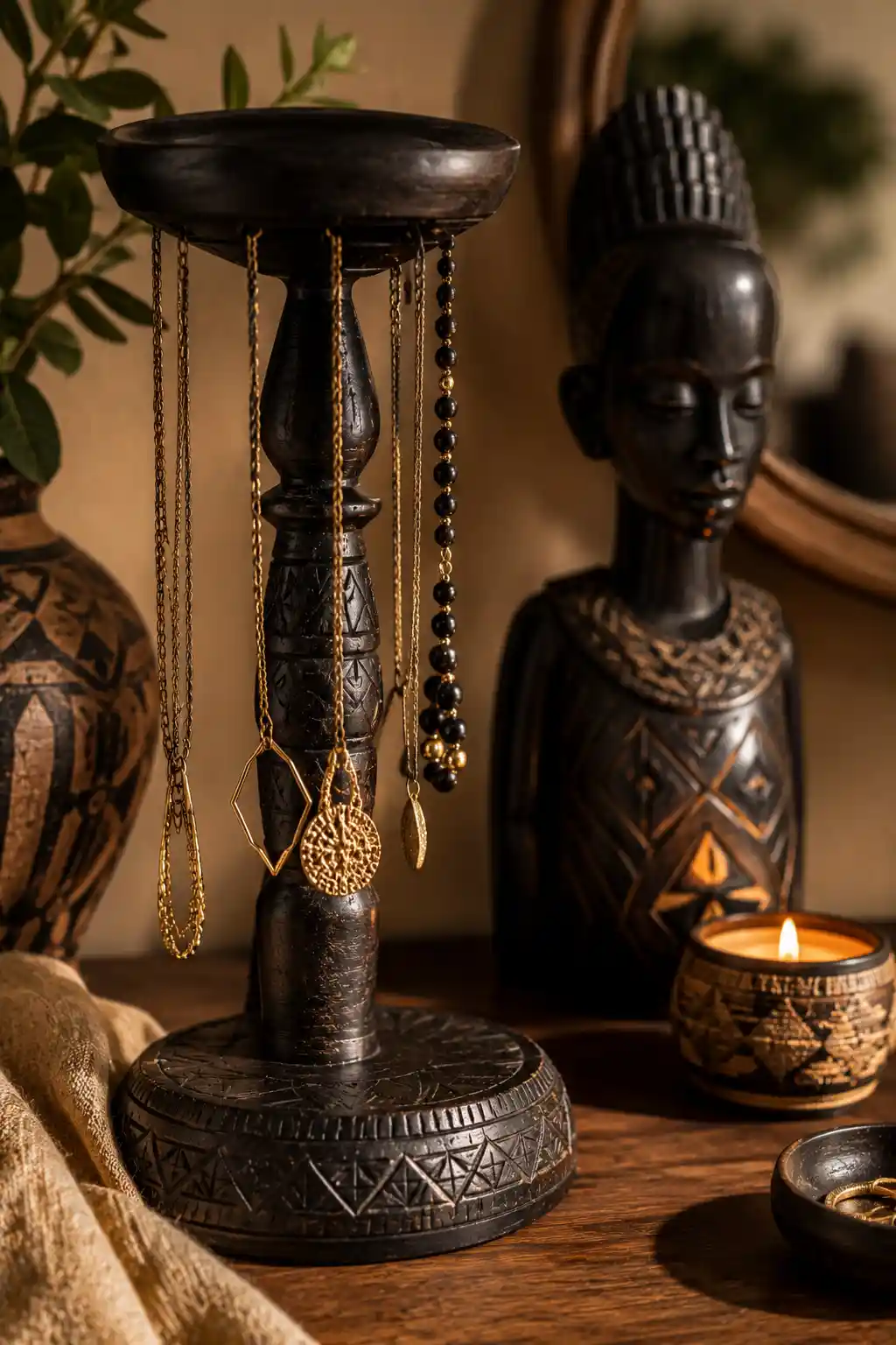 Feature Hand-Carved Wooden Accents