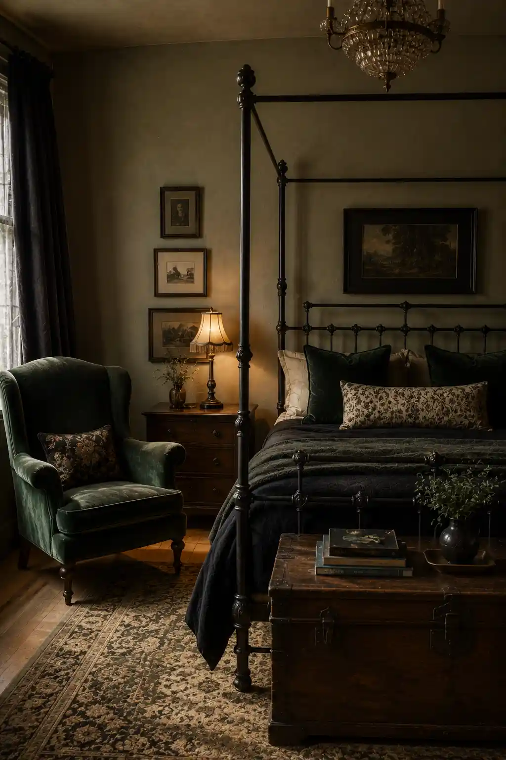Vintage Glamour with Hunter Green Velvet