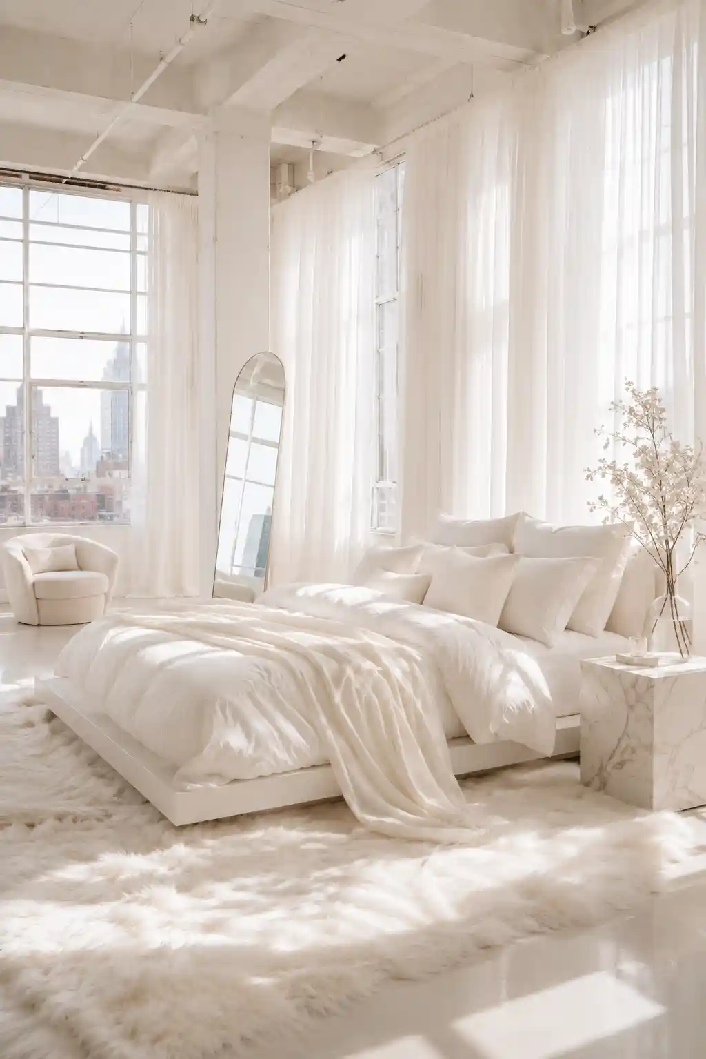 Ethereal All-White Sanctuary