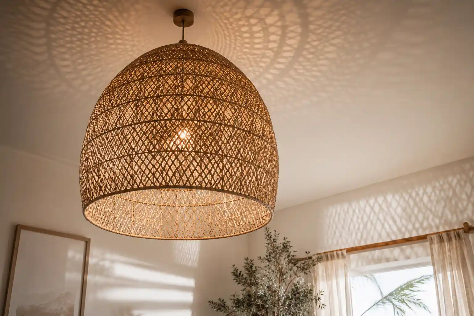 Hang a Woven Pendant Light
