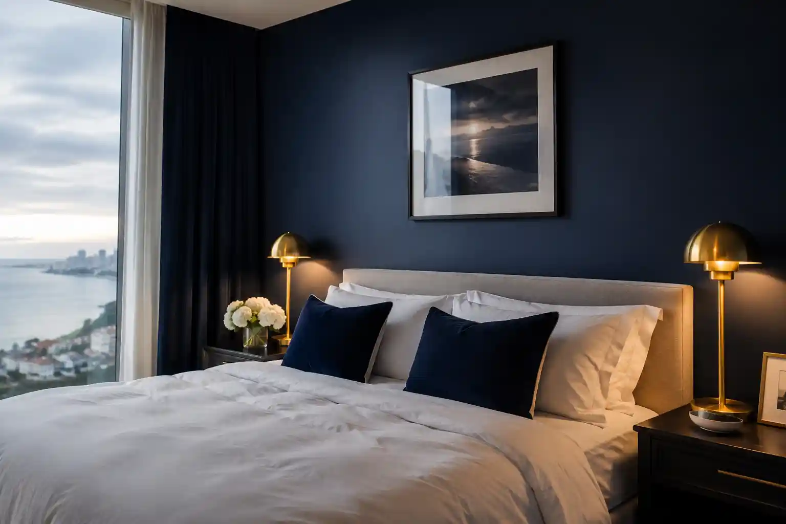 Deep Navy Accent Walls for Sophisticated Depth