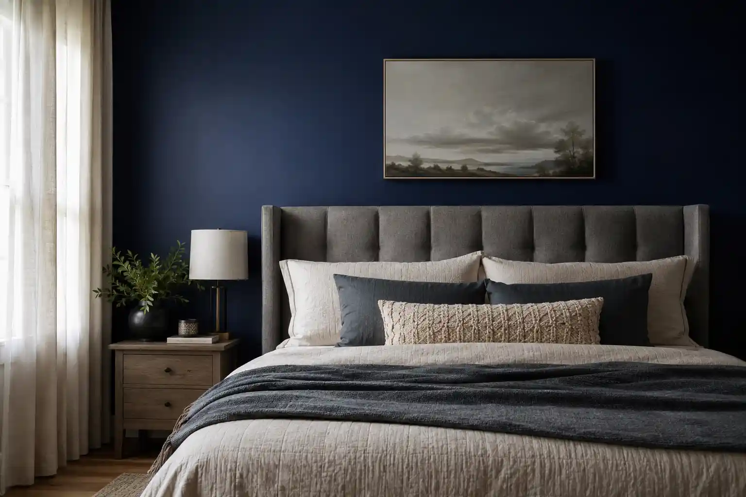 Dusty Blue and Charcoal Harmony