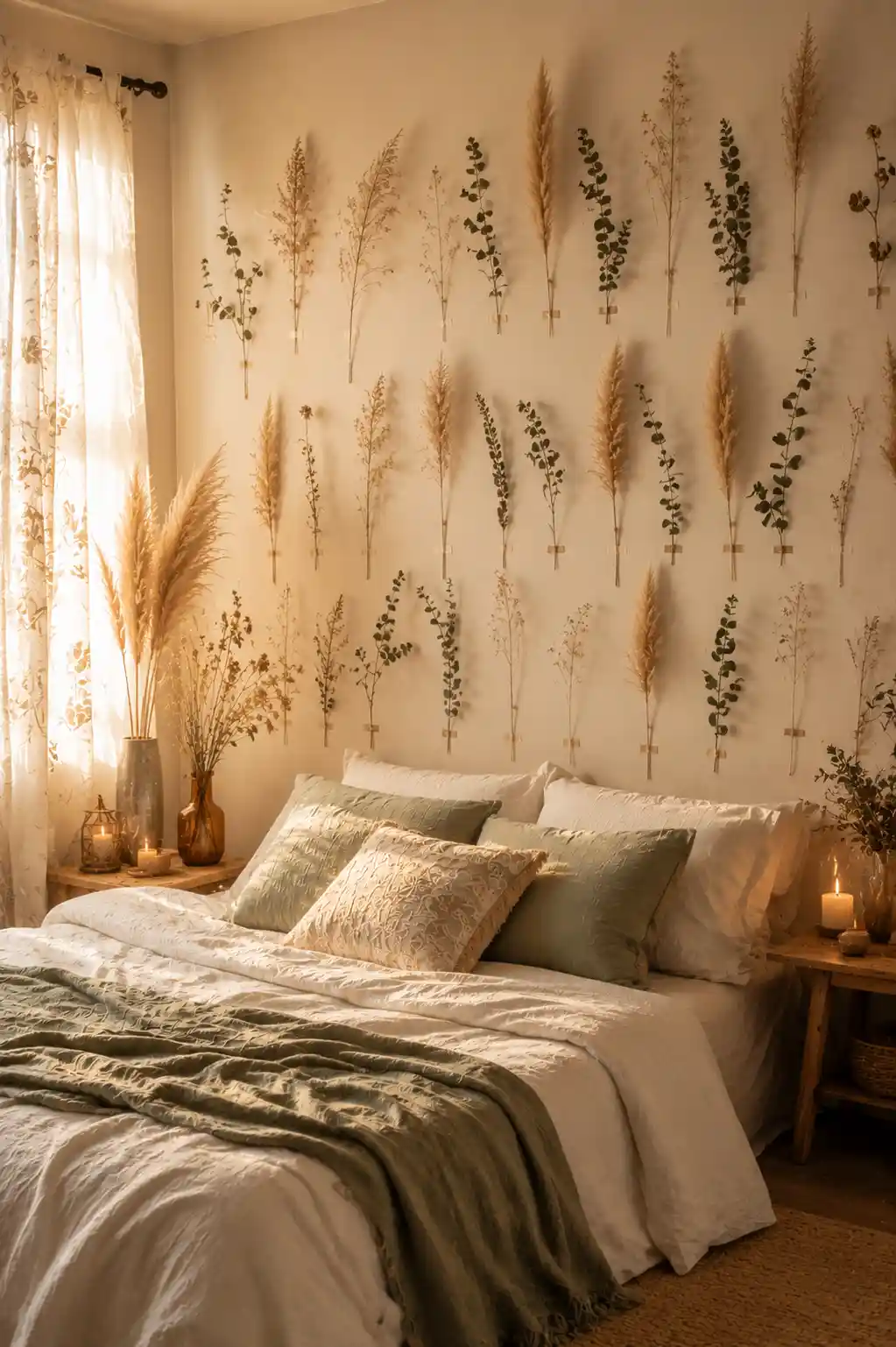 Dried Flower Wall Installation