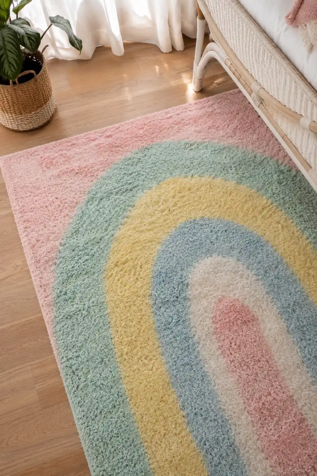 Eclectic Pastel Shag Rugs