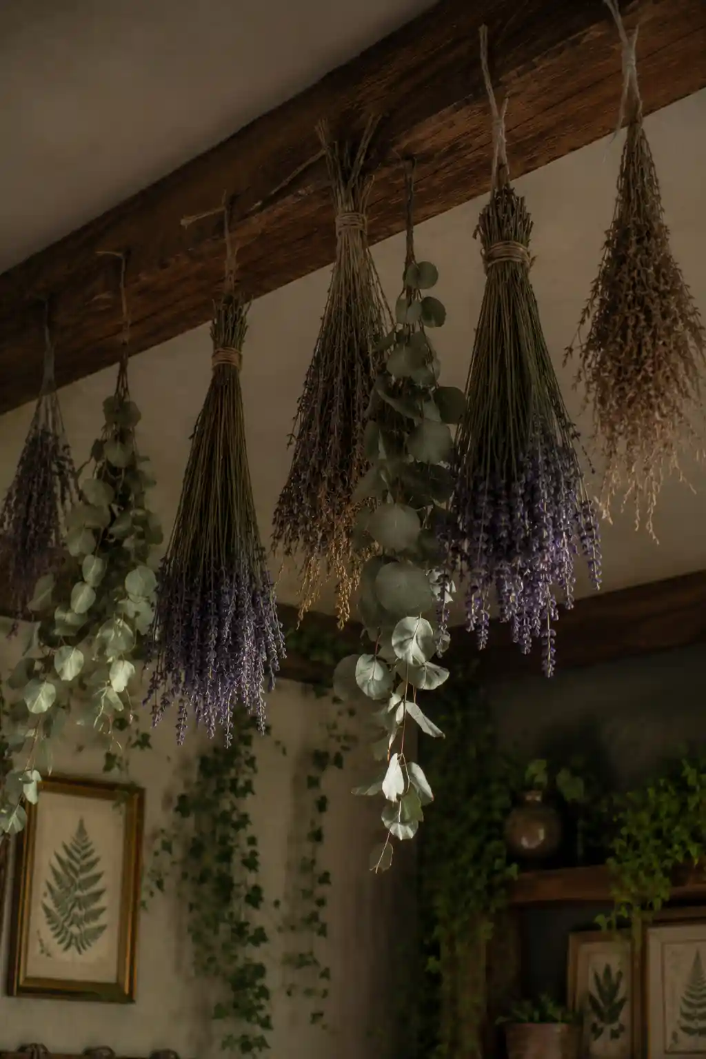 Hanging Dried Herb Bundles