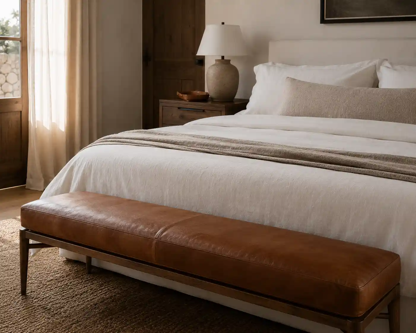 Adding Warmth with Cognac Leather