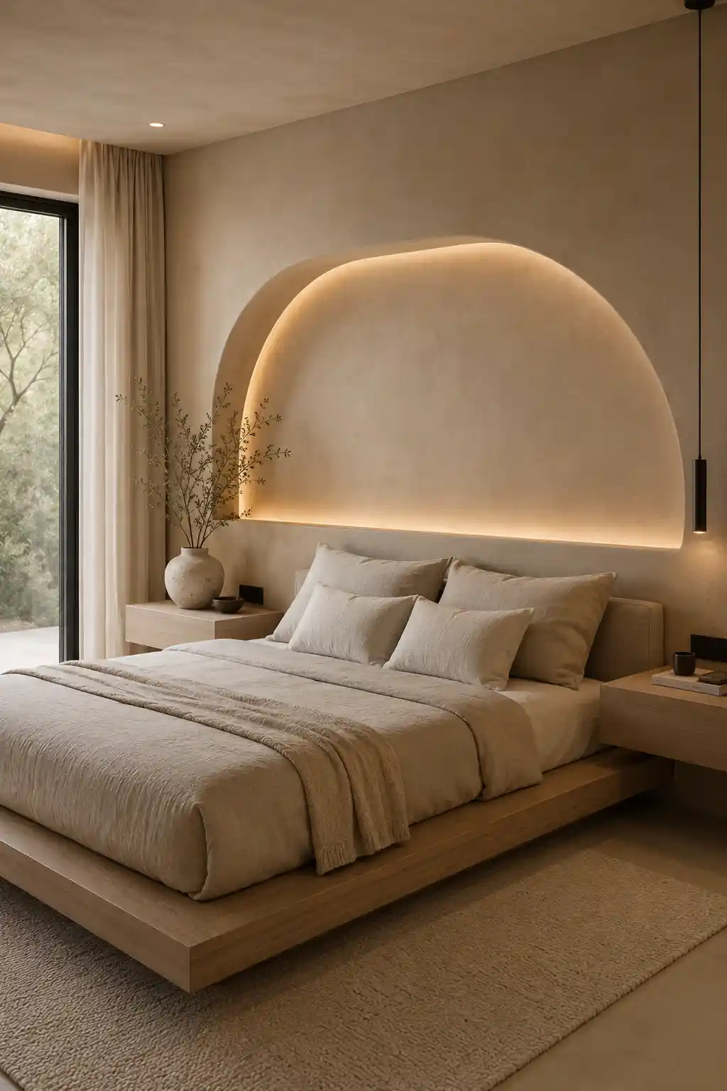 Architectural Wall Sculpting in Warm Plaster