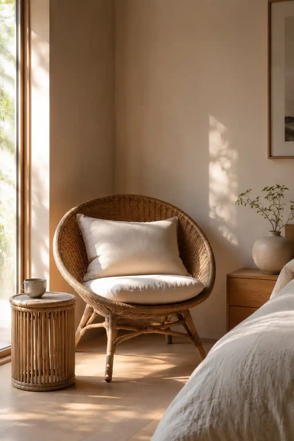 Integrate Natural Rattan and Bamboo Accents