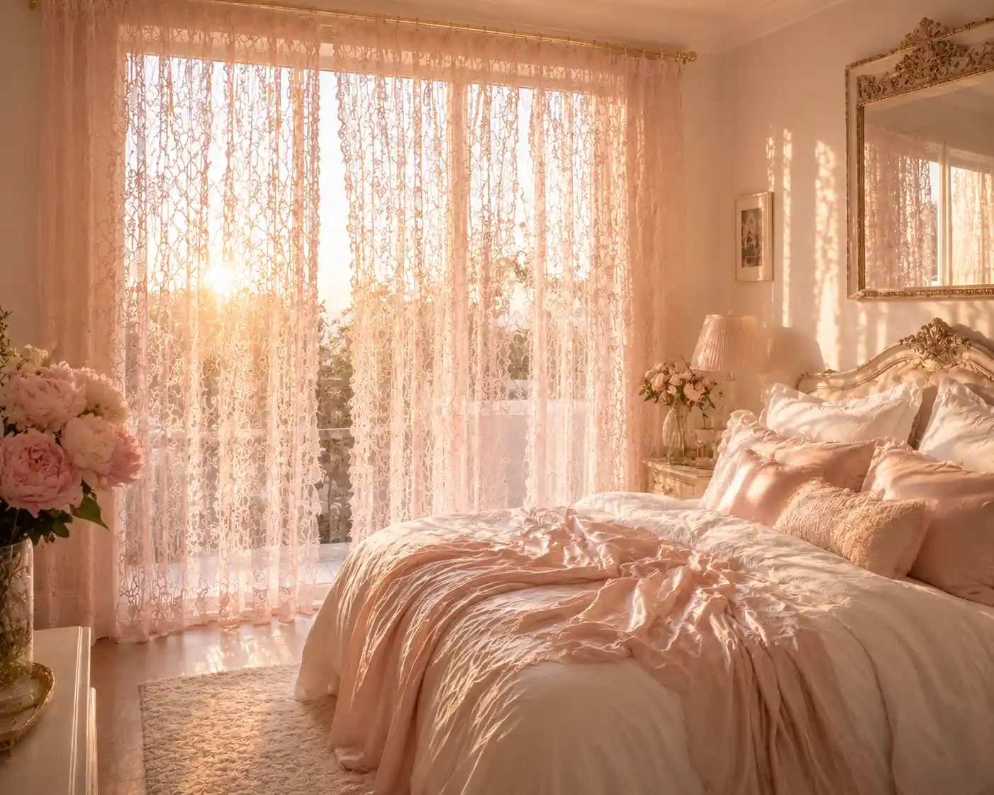 Romantic Pastel-Tinted Lace
