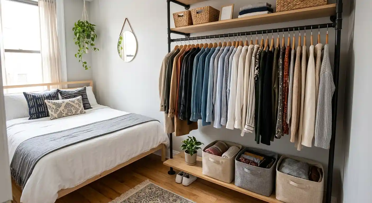 9 Ditch The Closet For An Open Wardrobe Clean