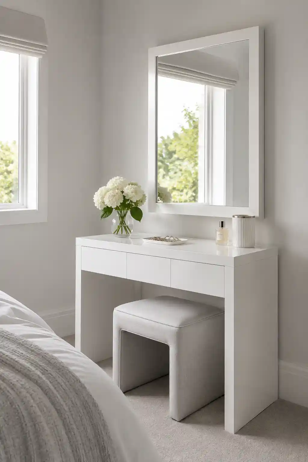 Luminous Minimalism with a Classic White Vanity