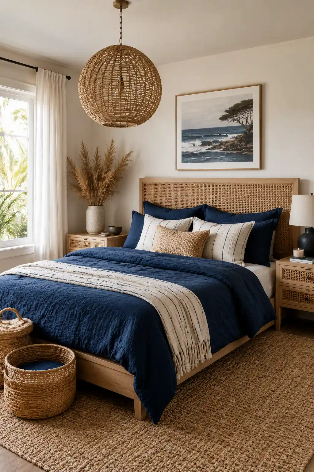 Organic Coastal Nook with Cane Details