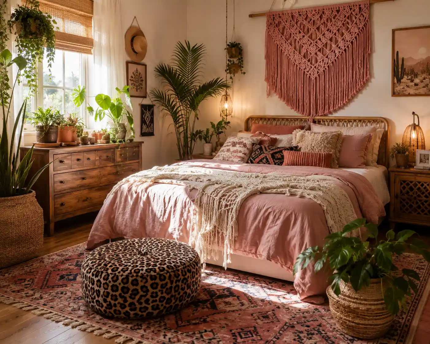 Dusty Rose and Neutral Cheetah Tones