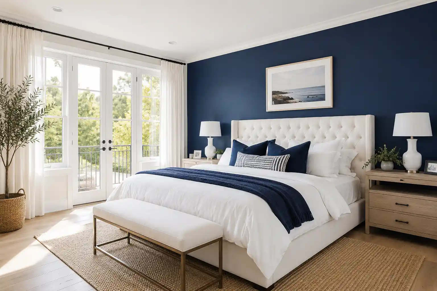 Deep Navy Accent Wall