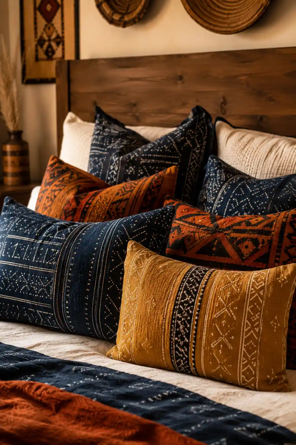 Use Bold Geometric Accent Pillows