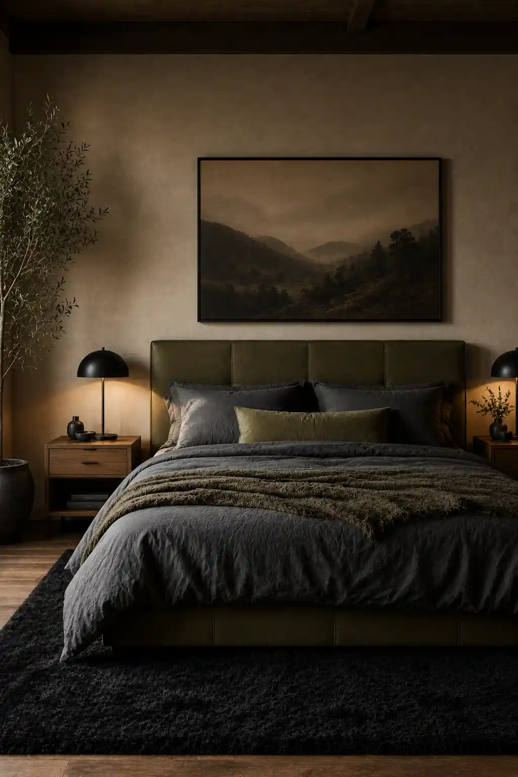 Textured Earth with Olive Leather