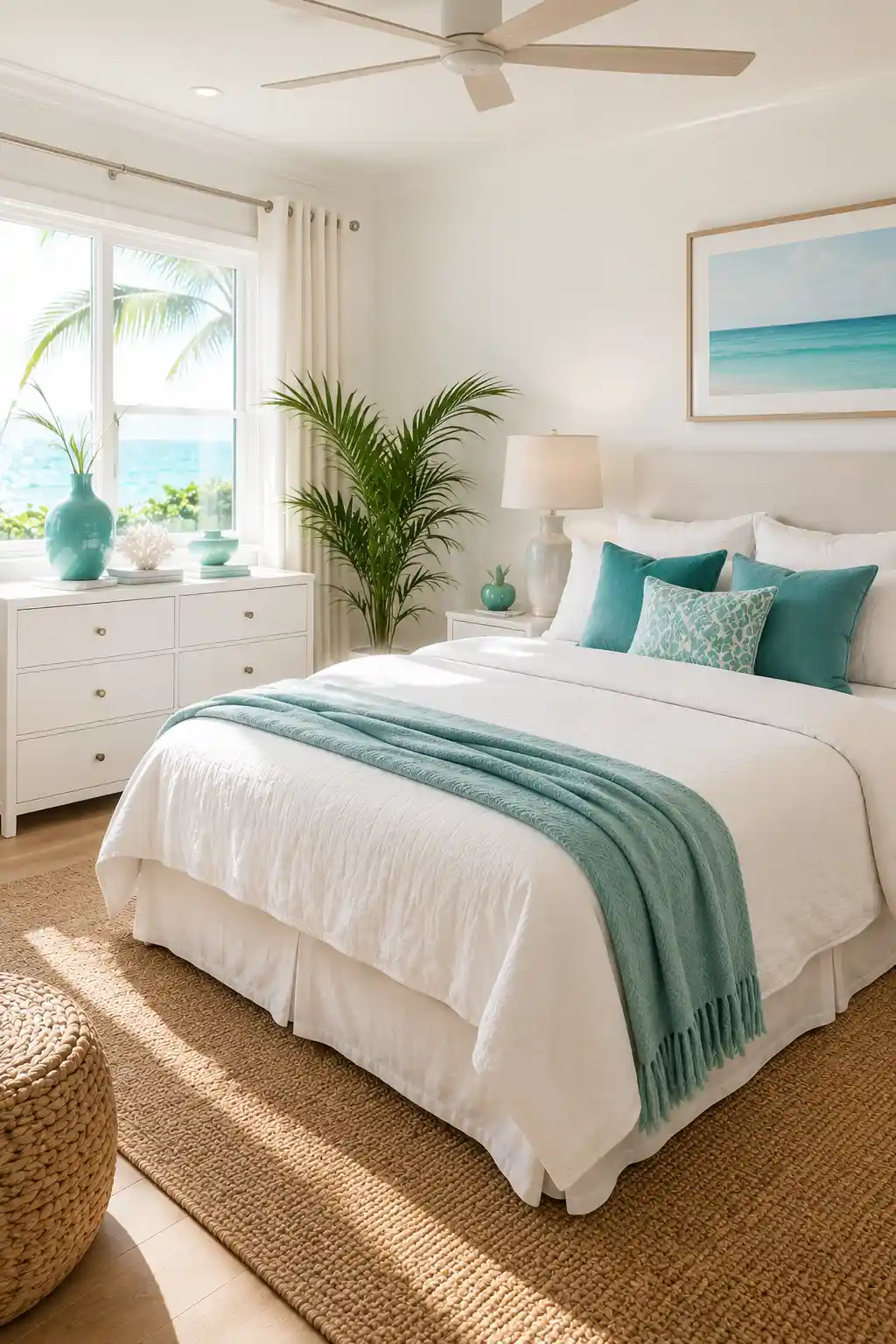 Fresh Turquoise and Crisp White