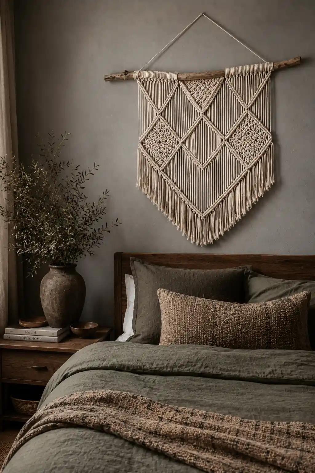 Macramé Accents and Natural Wood Beads