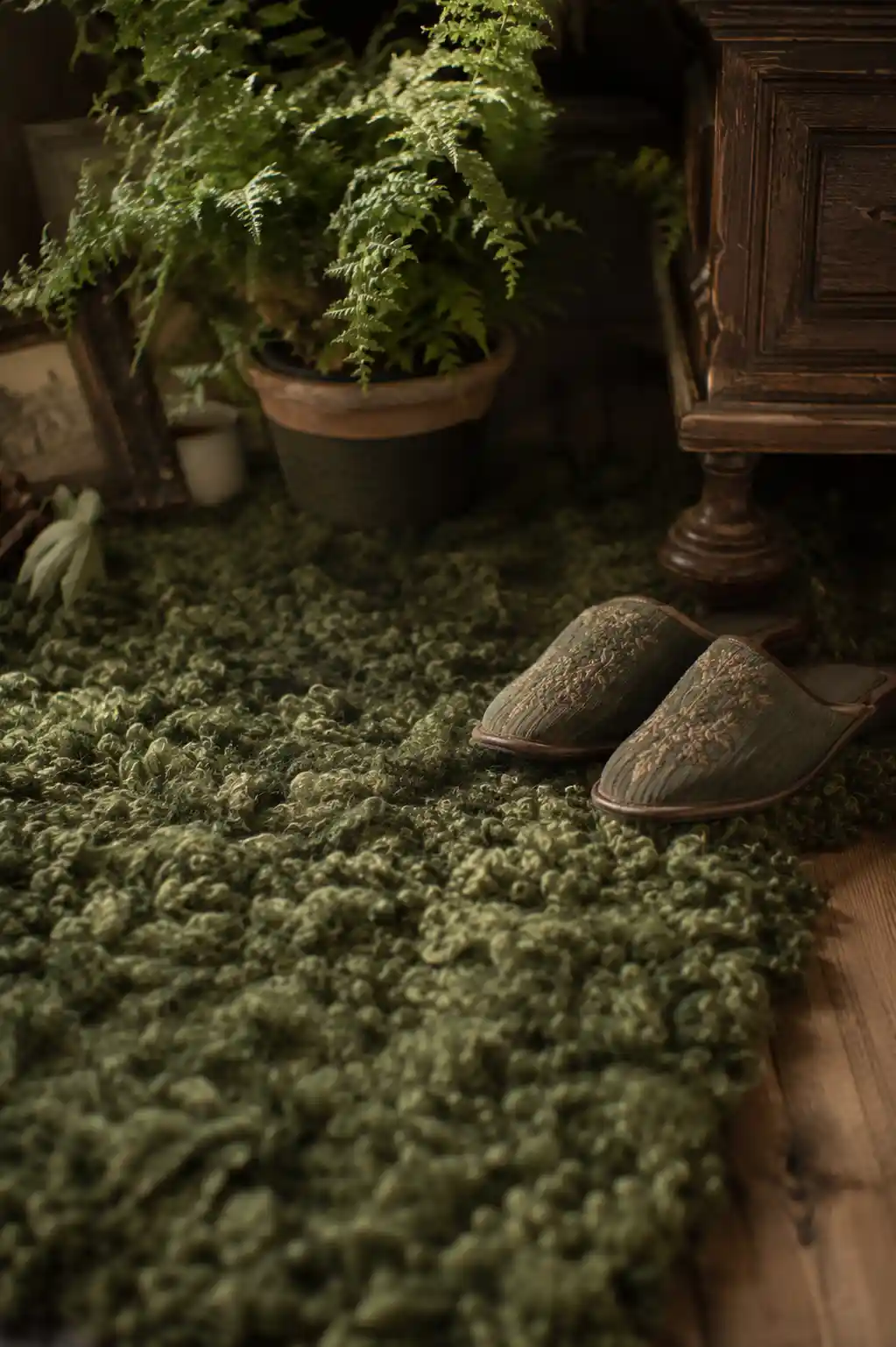 Moss-Textured Area Rugs