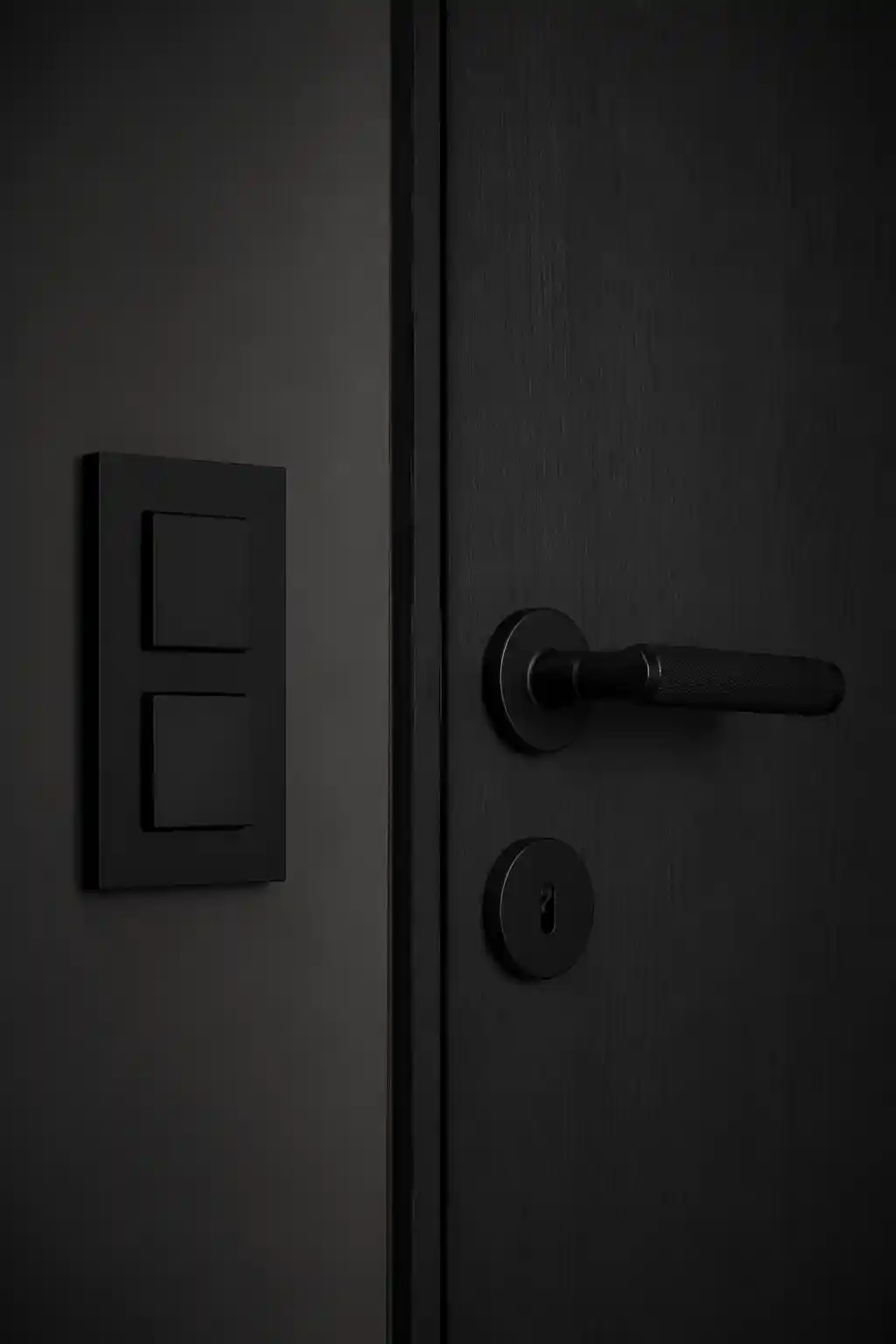 Matte Black Hardware and Fixtures