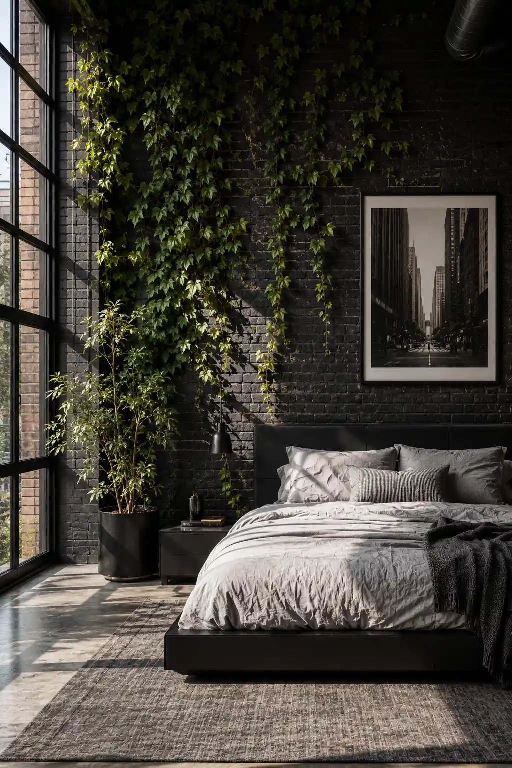 Urban Loft Vibe with Climbing Ivy