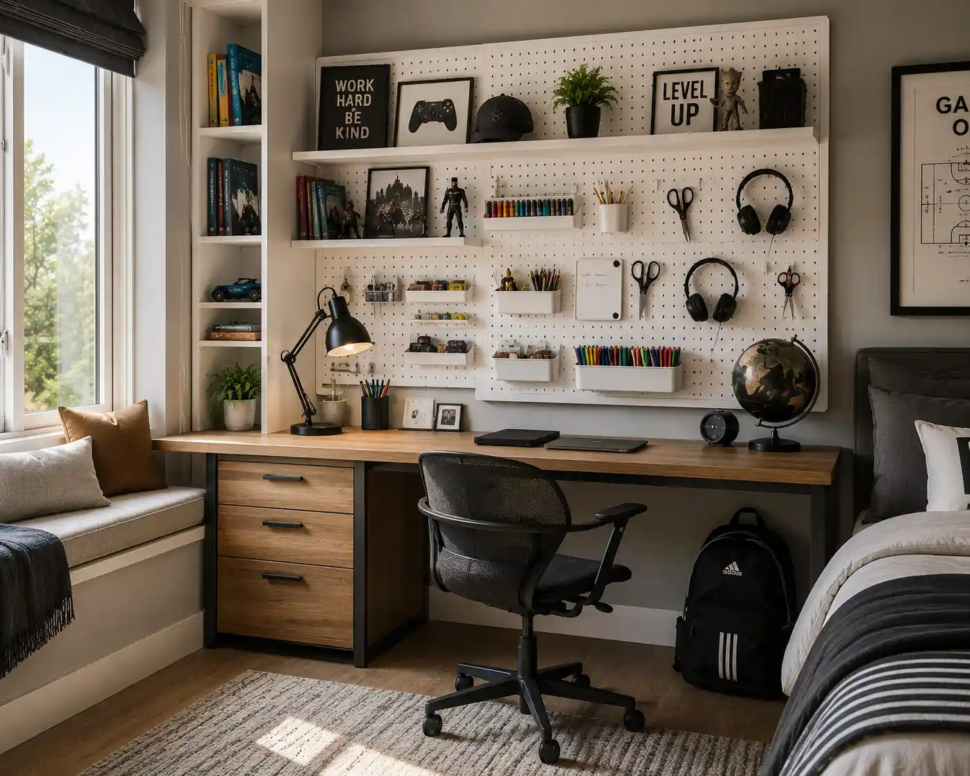 Versatile Wall-Mounted Pegboards