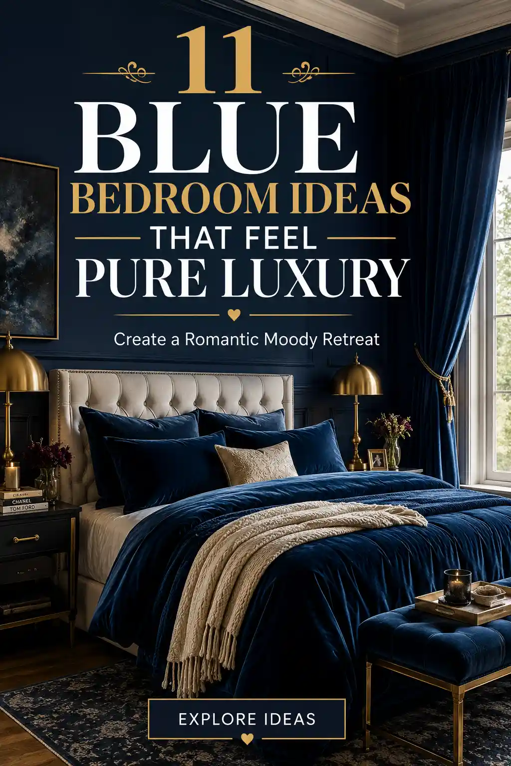 11 Stunning Ways to Create a Romantic Moody Bedroom in Blue