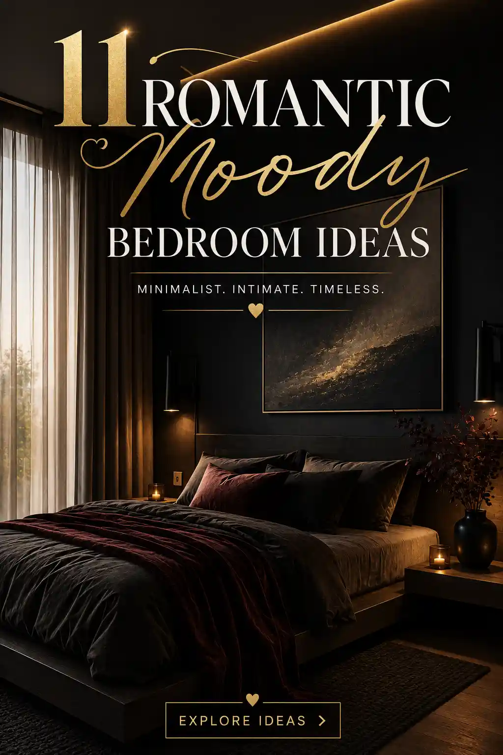 11 Romantic Moody Bedroom Ideas for a Minimalist Home