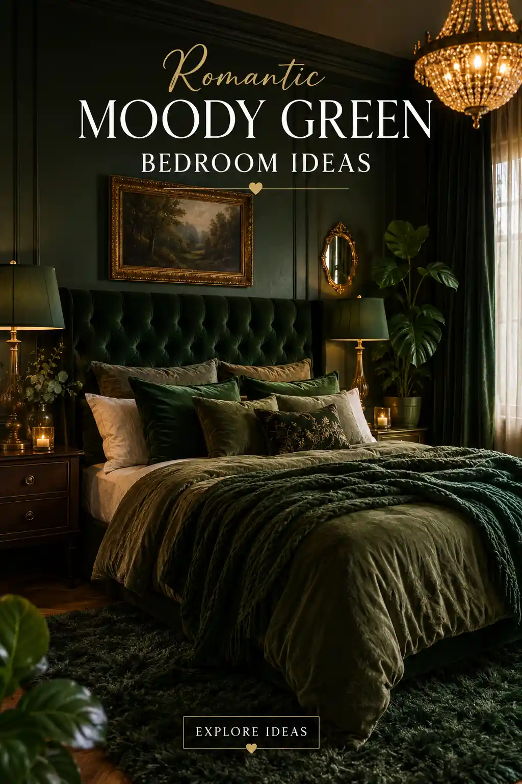 13 Romantic Moody Bedroom Green Ideas for a Cozy Sanctuary