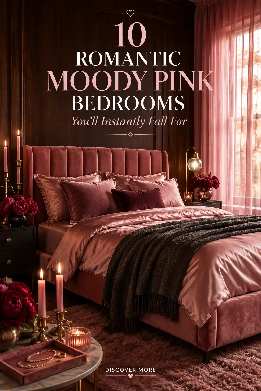 10 Romantic Moody Bedroom Ideas in Pink for a Dreamy Retreat