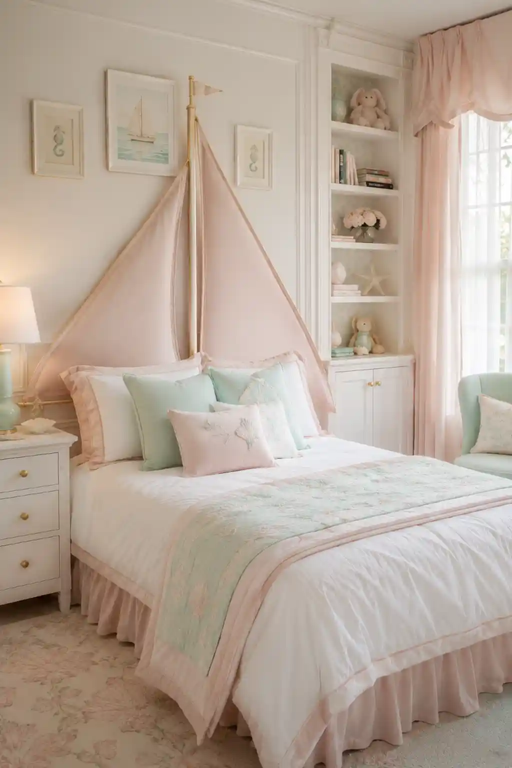 Feminine Coastal Charm with Pastel Tones