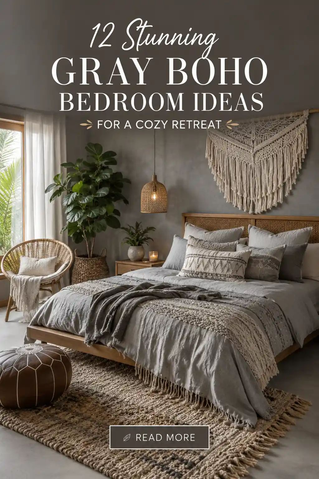 12 Stunning Gray Boho Bedroom Ideas for a Cozy Retreat