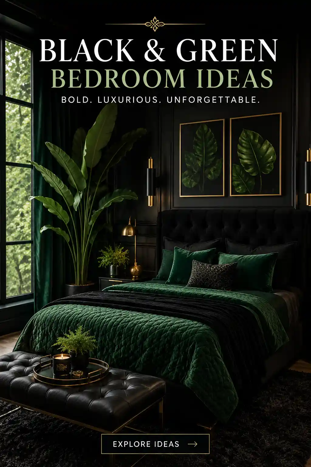 15 Stunning Black and Green Bedroom Ideas for a Bold Sanctuary
