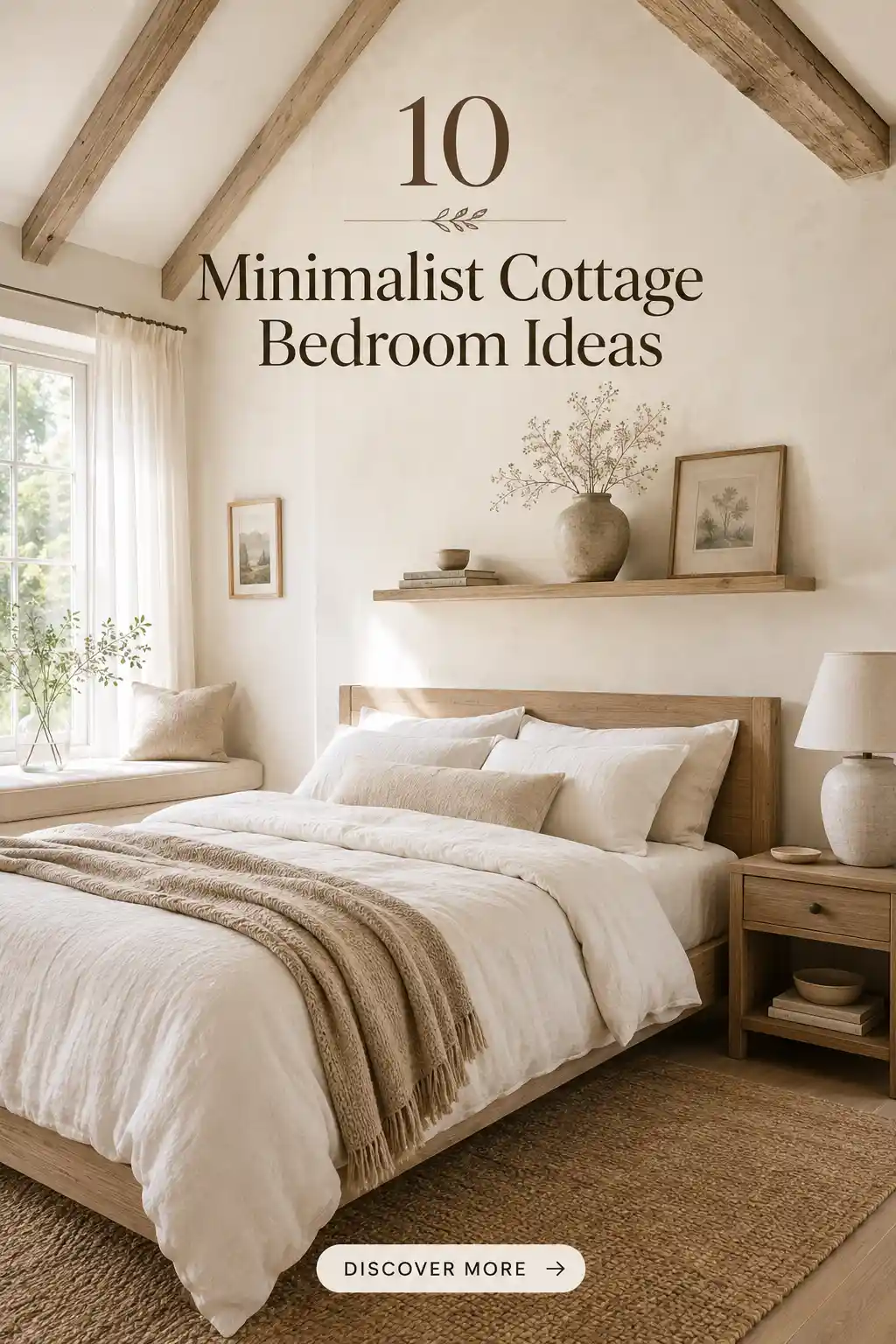10 Serene Ideas for a Cottage Bedroom with Minimalist Accents
