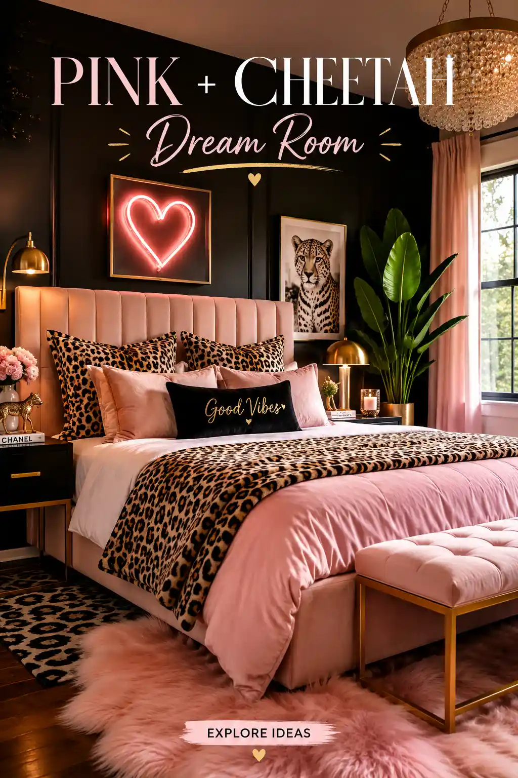 28 Stunning Pink and Cheetah Bedroom Ideas for a Bold Look