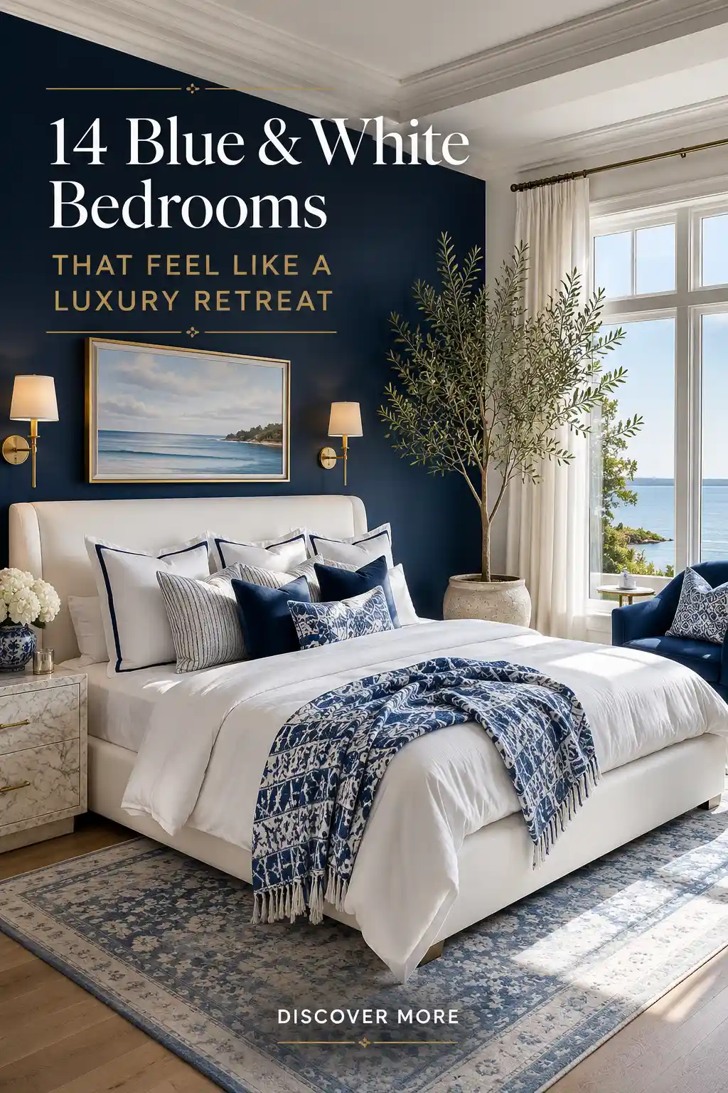 14 Stunning Blue and White Bedroom Ideas for a Serene Space