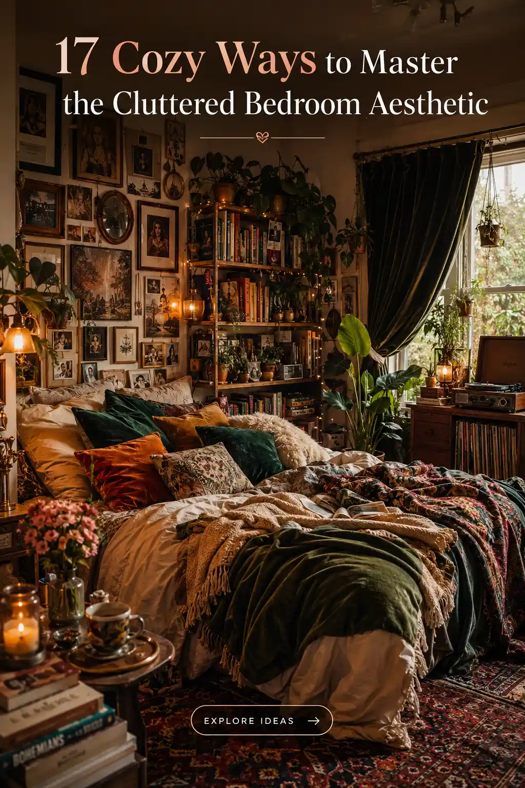17 Cozy Ways to Master the Cluttered Bedroom Aesthetic