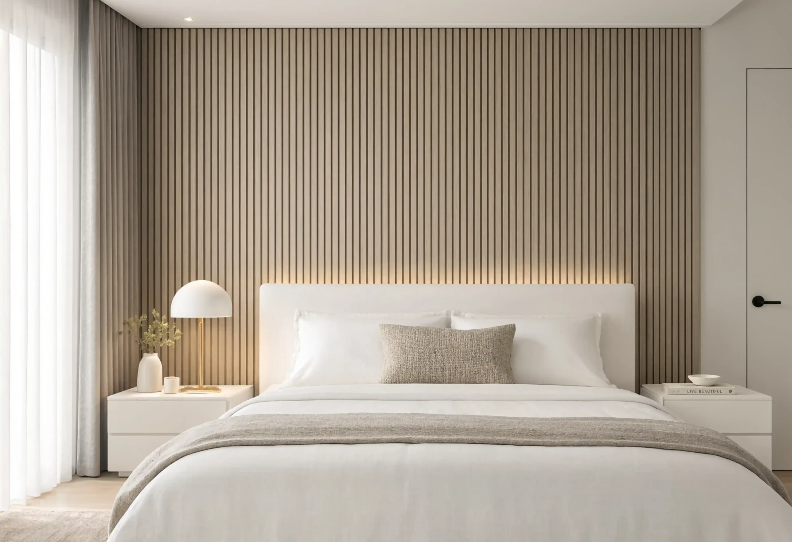 Fluted Wood Wall Paneling