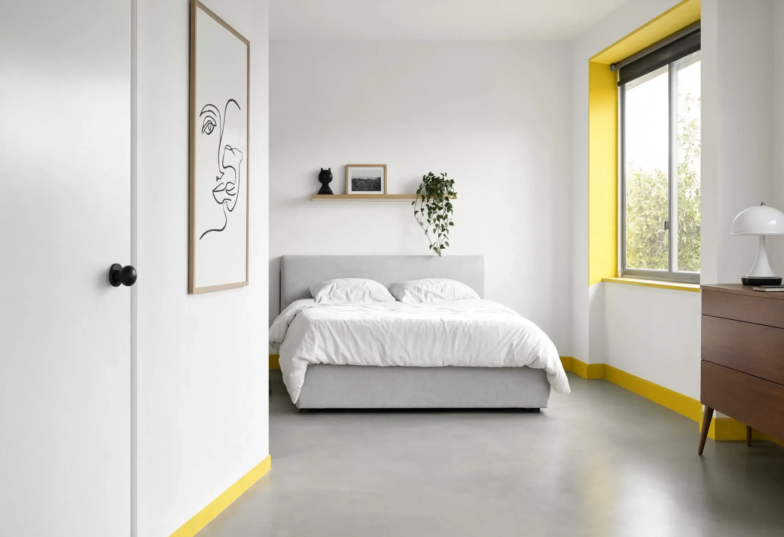 Contrast-Painted Baseboards and Trim