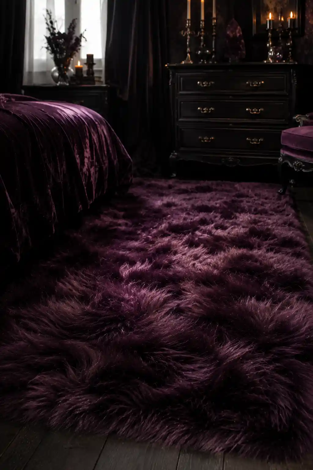 Plush Purple Grounding Rugs