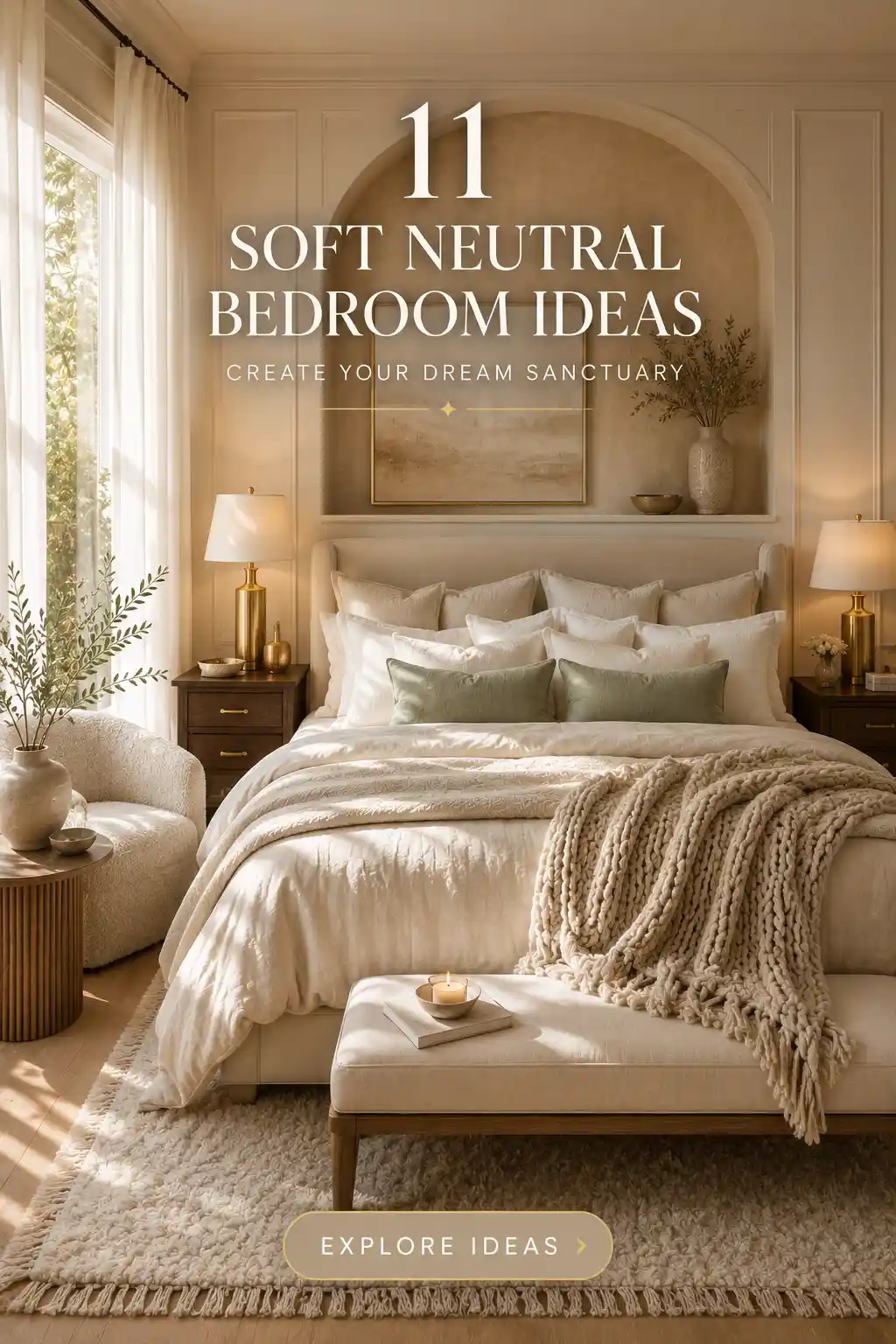 11 Soft Neutral Bedroom Ideas for 2026 to Create a Peaceful Sanctuary